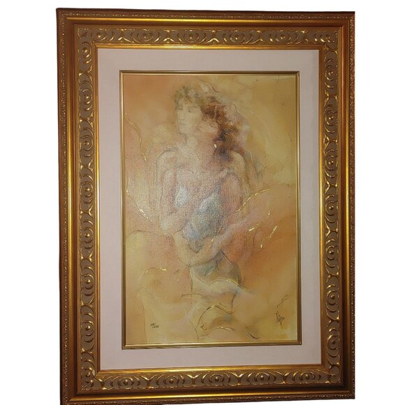 Peter Nixon Art Large Giclée Vintage Framed Signed Encircled II Ornate Frame HTF - Picture 3 of 14
